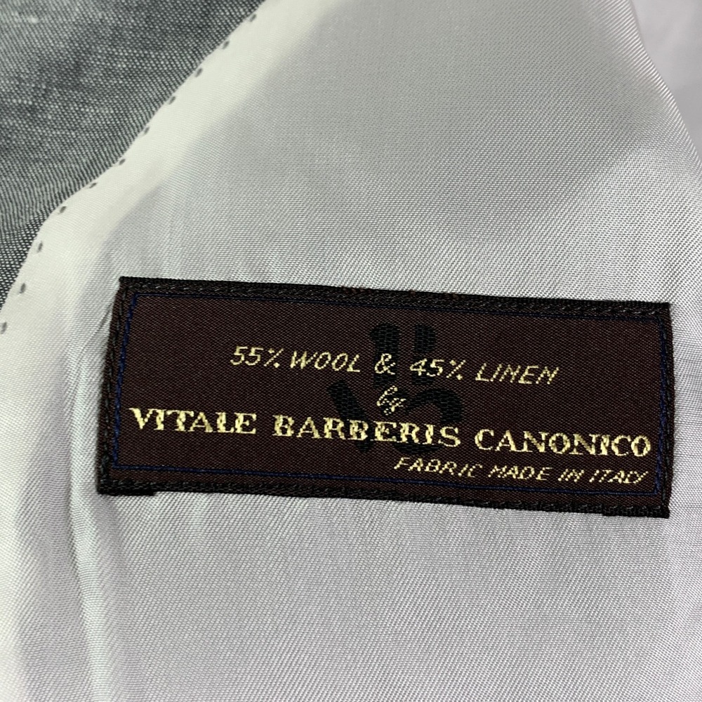 Suitsupply Linen Blazer Jacket Men 42L Gray Washington FL Vitale Barberis Sport - Picture 8 of 16
